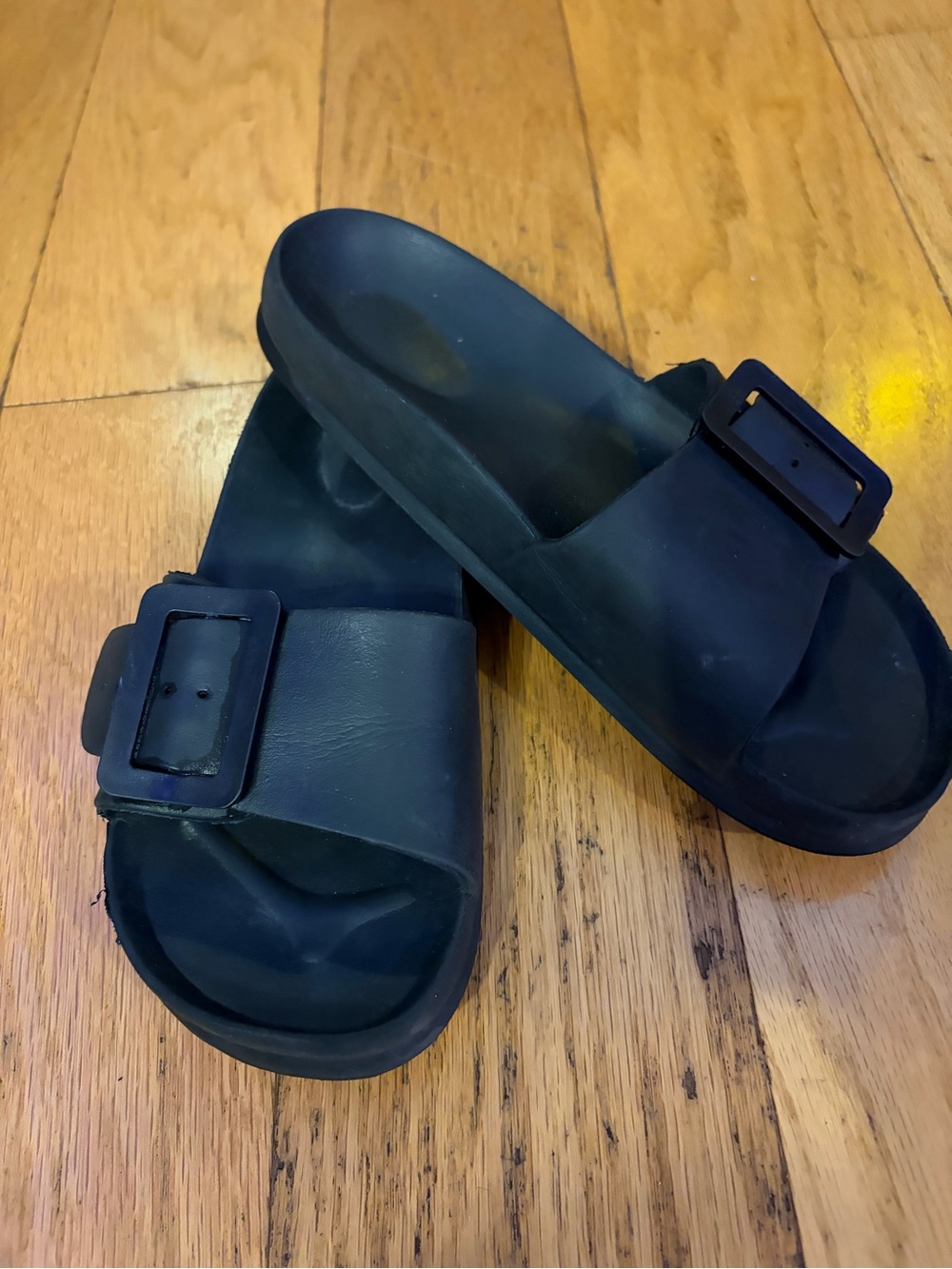 ADD PICS Black Slip On EVA Sandals size 39 (8.5)